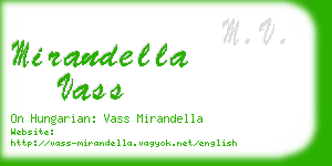 mirandella vass business card